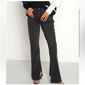 Pistola Sz 27 Dark Grey Alexa High Rise Slim Flare with Slit Jeans